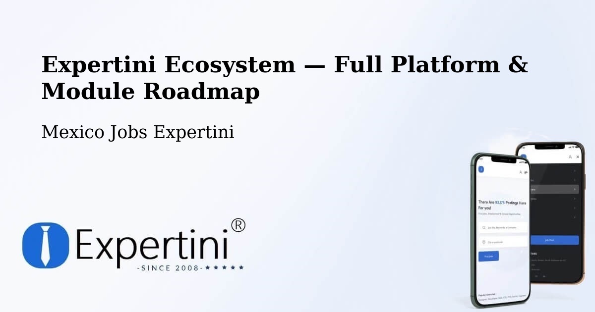 Expertini Ecosystem — Full Platform & Module Roadmap – Madrid